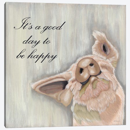It's A Good Day To Be Happy Canvas Print #AJS11} by Ashley Justice Canvas Print