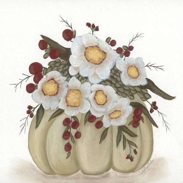 Ashley Justice: Floral Pumpkin by Ashley Justice