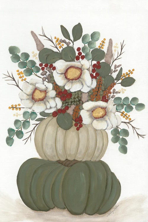 Floral Pumpkin Stack