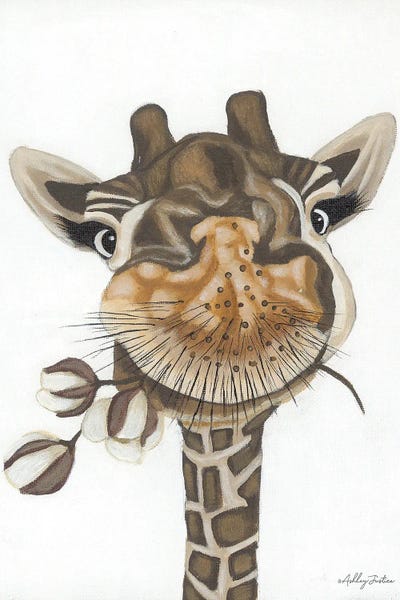Ashley Justice: Giraffe With Cotton by Ashley Justice