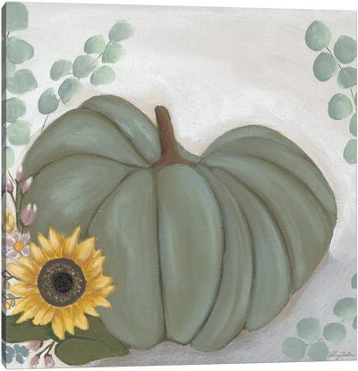Green Pumpkin Canvas Art Print