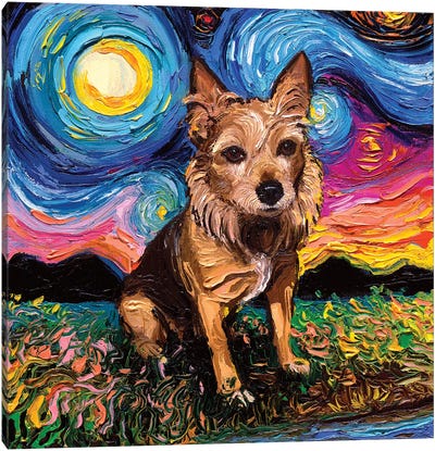 Australian Terrier Canvas Art Print - Aja Trier