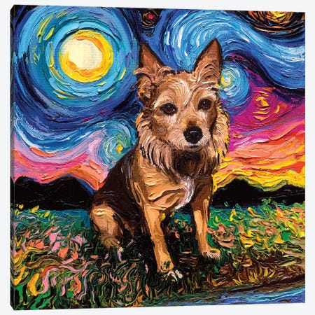 Australian Terrier Canvas Print #AJT102} by Aja Trier Canvas Wall Art