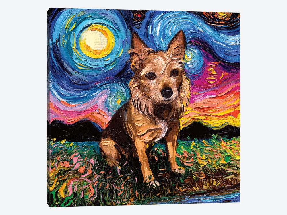 Australian Terrier by Aja Trier 1-piece Canvas Art