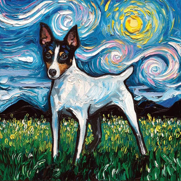 All Things Van Gogh: Toy Fox Terrier Night by Aja Trier