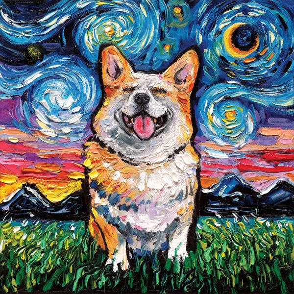 Corgis: Smiling Corgi Night by Aja Trier