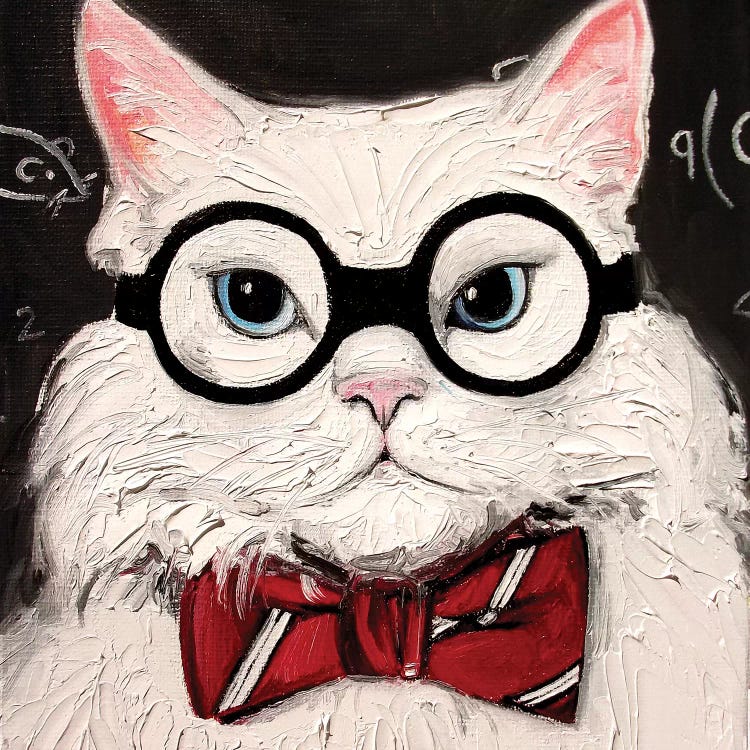 Chemistry Cat Contemplates The Science Of Catnip by Aja Trier wall art