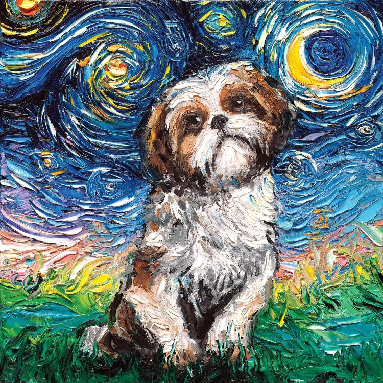 Shih Tzu Night by Aja Trier wall art