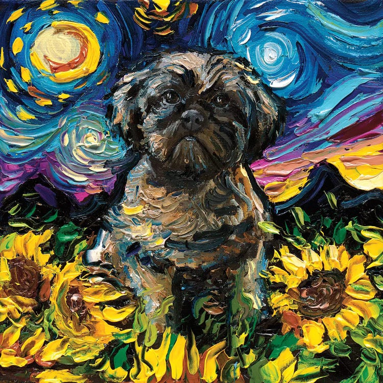 Shih Tzu Night II by Aja Trier wall art