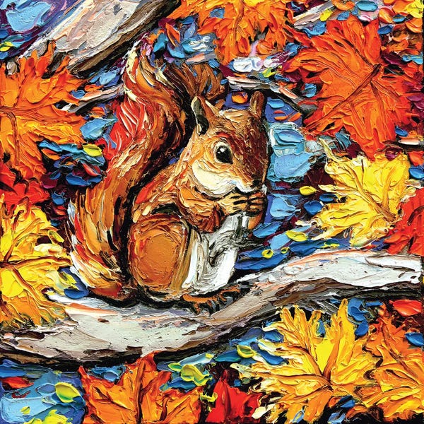 Squirrels: Squirreling Away by Aja Trier