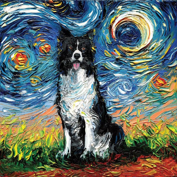 Border Collies: Border Collie Night II by Aja Trier