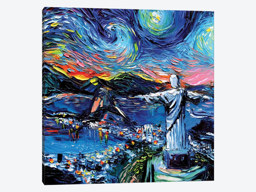 Van Gogh Never Saw Christ The Redeemer by Aja Trier 1-piece Canvas Wall Art