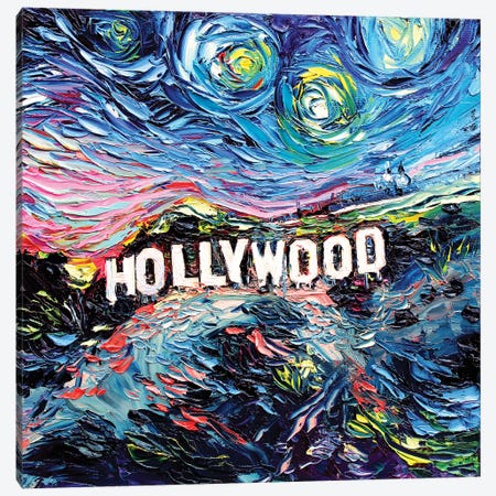 Van Gogh Never Saw Hollywood Canvas Print #AJT152} by Aja Trier Art Print