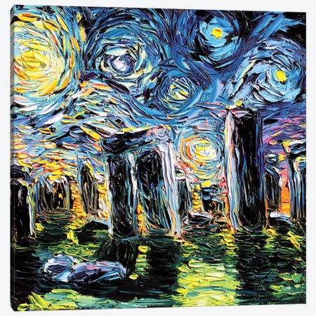 Van Gogh Never Saw Stonehenge Canvas Print #AJT154} by Aja Trier Canvas Wall Art