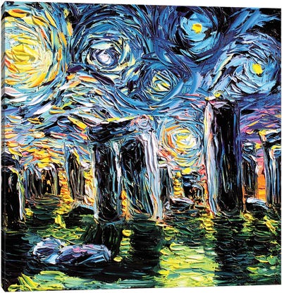 Van Gogh Never Saw Stonehenge Canvas Art Print - Stonehenge