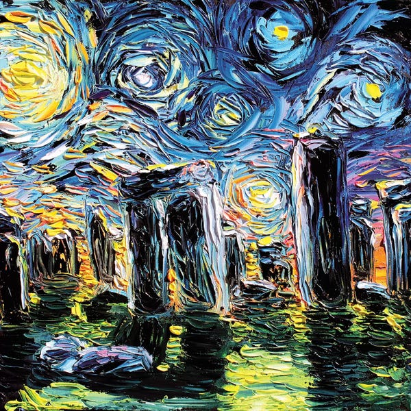 Starry Night Collection: Van Gogh Never Saw Stonehenge by Aja Trier