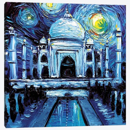 Van Gogh Never Saw Taj Mahal Canvas Print #AJT155} by Aja Trier Canvas Art