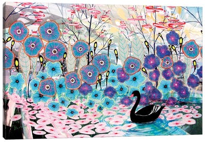 The Black Swan Canvas Art Print - Animal Lover