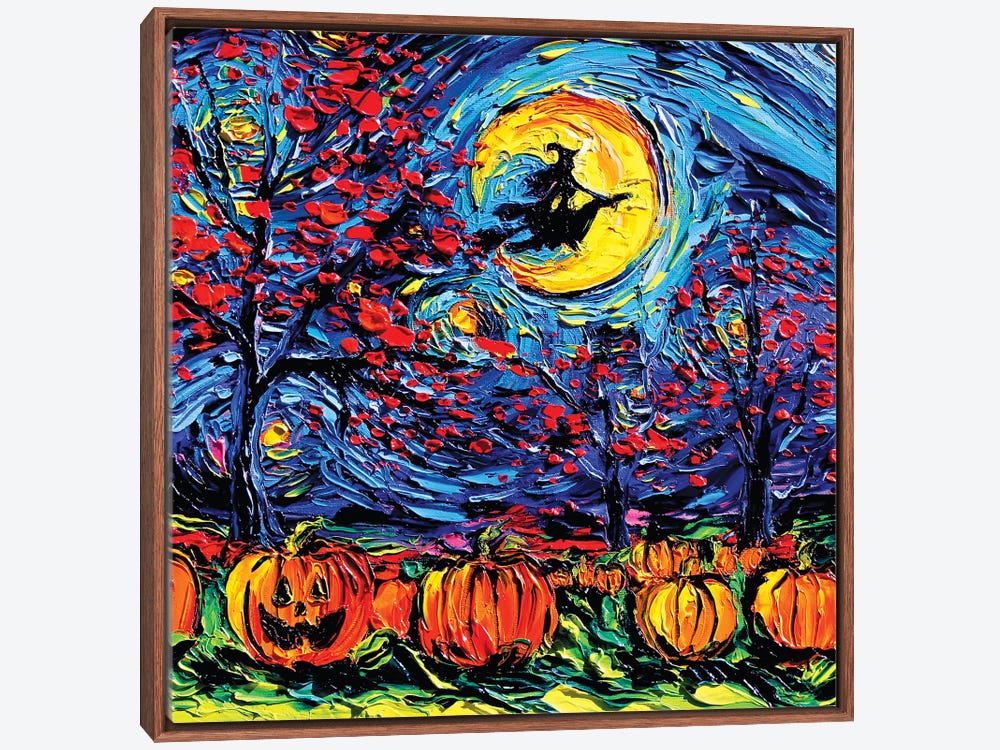 Halloween Hand Painted Painting on Canvas Without Frame 