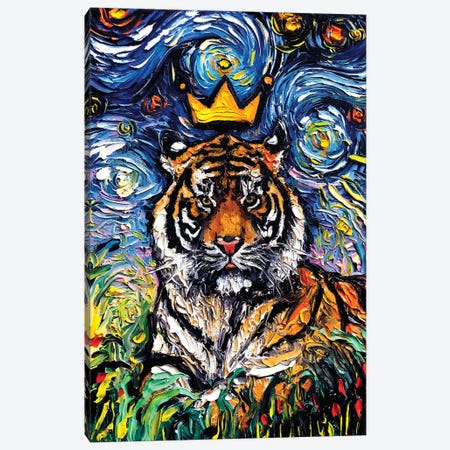 Tiger King Canvas Print #AJT167} by Aja Trier Art Print