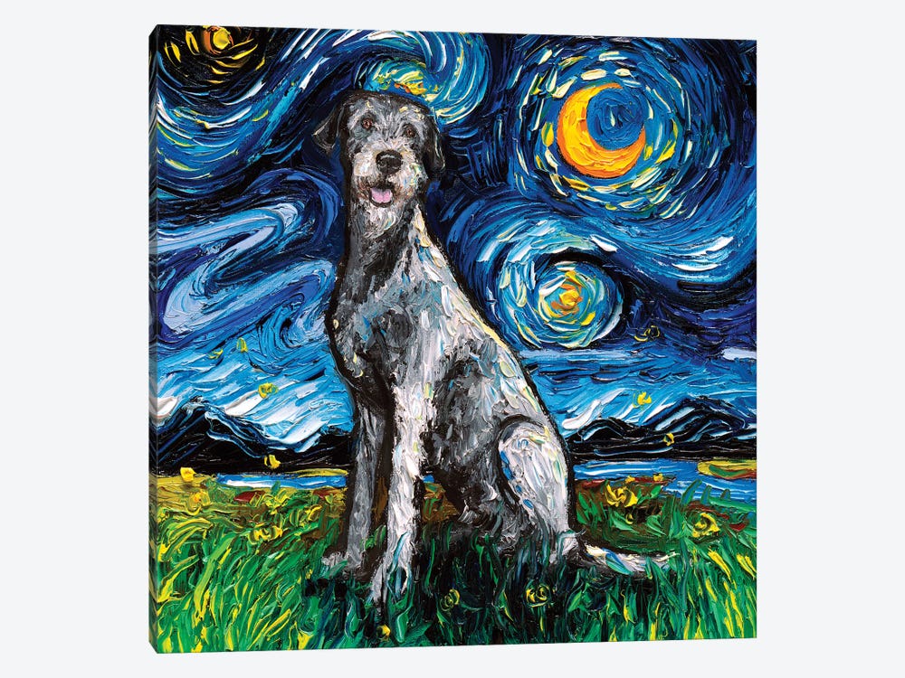 Irish Wolfhound Night by Aja Trier 1-piece Art Print