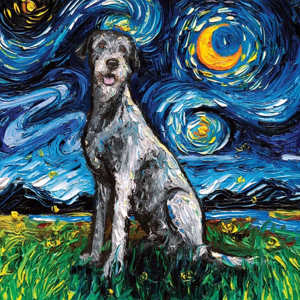 All Things Van Gogh: Irish Wolfhound Night by Aja Trier