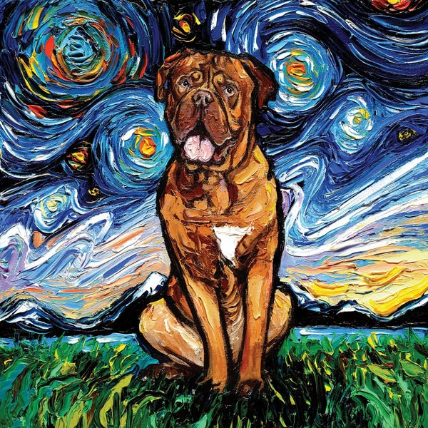 Starry Night Collection: Dogue De Bordeaux Night by Aja Trier