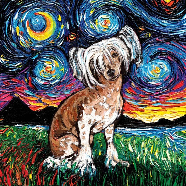 All Things Van Gogh: Chinese Crested Night by Aja Trier
