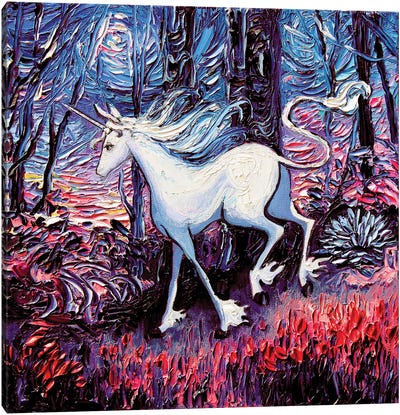 A Long Journey Canvas Art Print - Unicorn Art