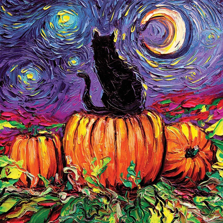 Starry Hallow's Eve by Aja Trier wall art