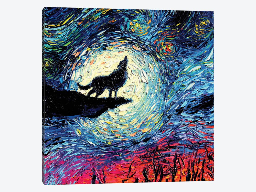 Van Gogh Never Howled At The Moon by Aja Trier 1-piece Canvas Artwork