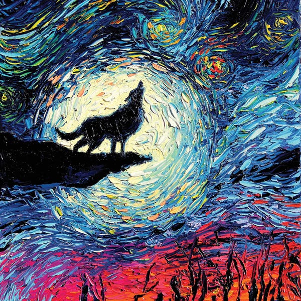 Kids Animal Art: Van Gogh Never Howled At The Moon by Aja Trier