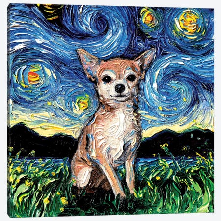 Chihuahua Night Canvas Print #AJT20} by Aja Trier Canvas Print