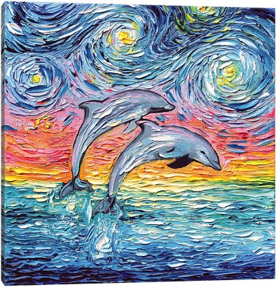 Van Gogh Never Saw Paradise Canvas Art Print - Kids Nautical & Ocean Life Art