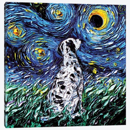 Dalmatian Night Canvas Print #AJT25} by Aja Trier Canvas Art