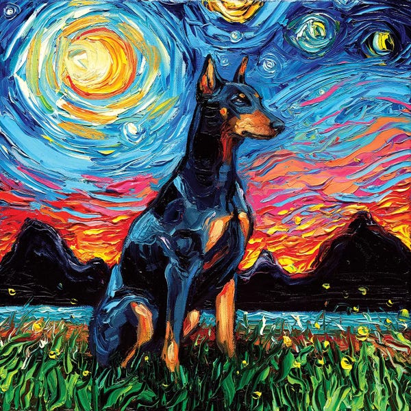 Pupsterpieces: Doberman Night by Aja Trier