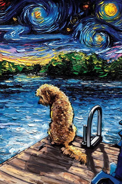 Astronomy & Space: Goldendoodle Night III by Aja Trier