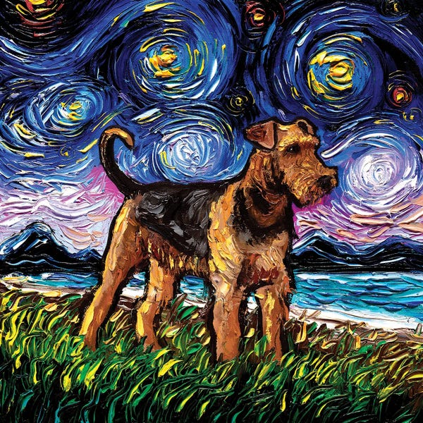 Terriers: Airedale Terrier Night by Aja Trier