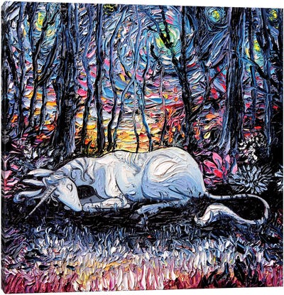 Dreams Canvas Art Print - Unicorn Art