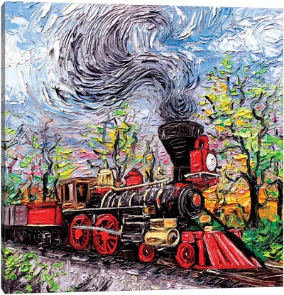 All Aboard Canvas Art Print - Train Art