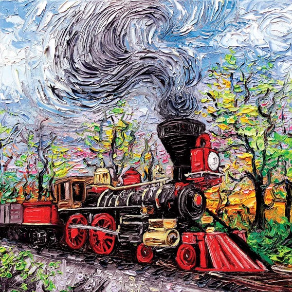 Kids Transportation Art: All Aboard by Aja Trier