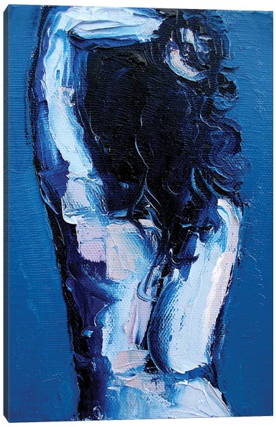 Femme XIV Canvas Art Print - Blue Nude Collection