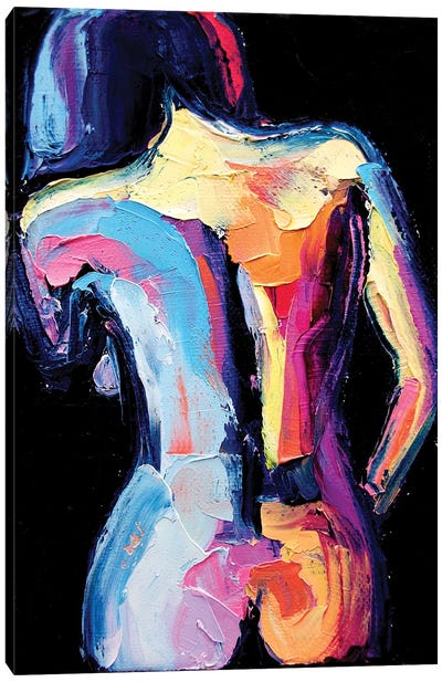 Femme XLI Canvas Art Print - Blue Nude Collection