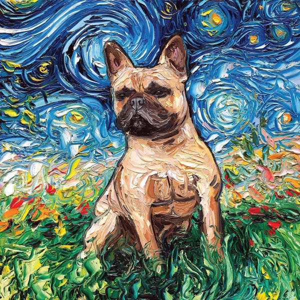 French Bulldogs: Fawn French Bulldog Night by Aja Trier