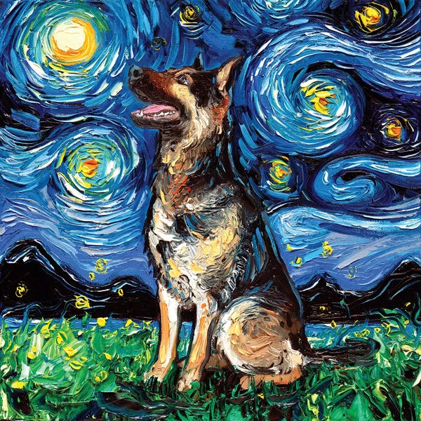 German Shepherds: German Shepherd Night II by Aja Trier