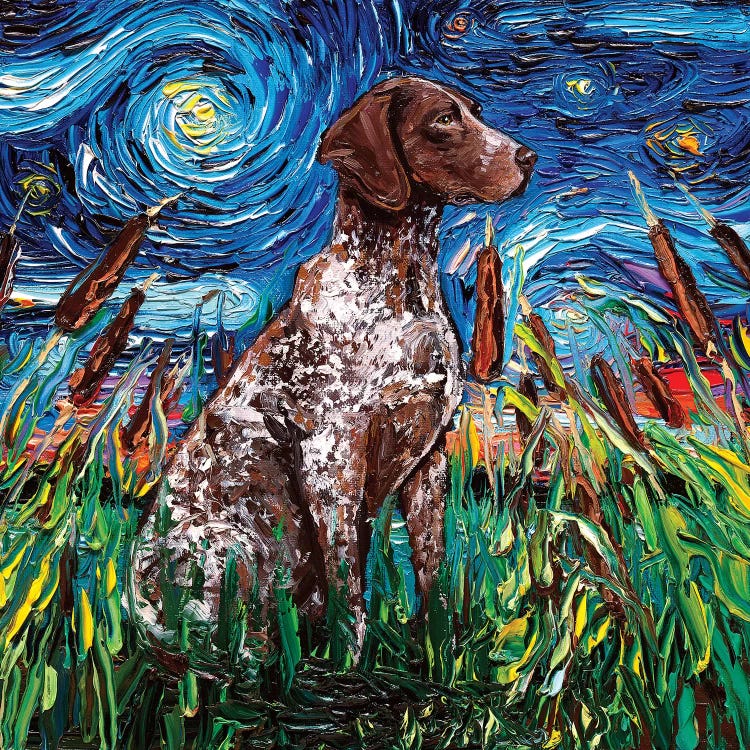 German Shorthair Night by Aja Trier wall art