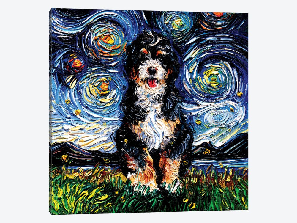 High Quality Wall Artwork Home Decor By Aja Free Us Shipping Merle Great Dane Starry Night Dog Print Ready To Hang Framed Wall Art