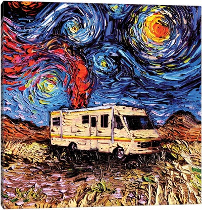 Van Gogh Never Met Heisenberg Canvas Art Print - Television & Movie Art