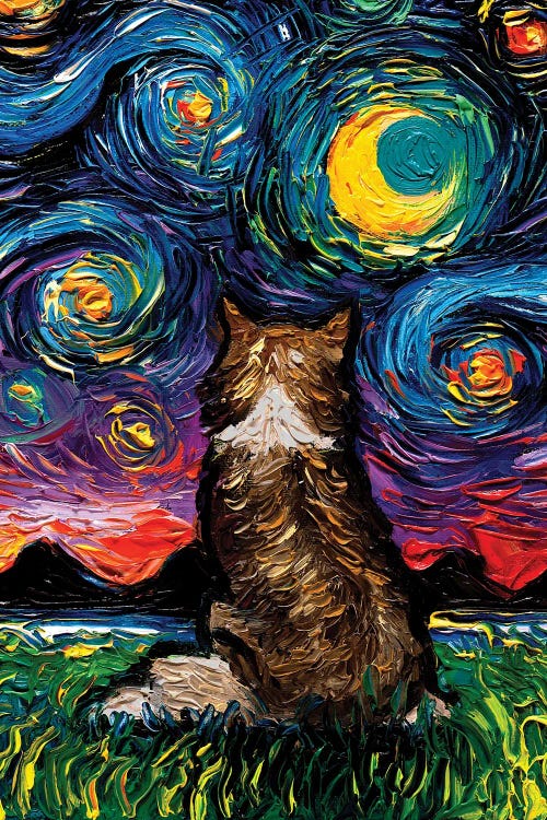 Sheltie Night by Aja Trier wall art