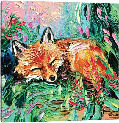 Kit Canvas Art Print - Fox Art